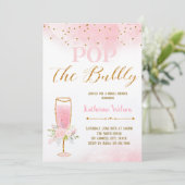 Pop van de bubbeluitnodiging kaart (Staand voorkant)