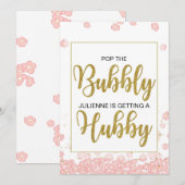 Pop van de Bubble Ze krijgt een Hubby-teken Kaart (Voorkant / Achterkant)