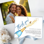 Pop van de Bubbly Engagement Party Thank You Card Bedankkaart