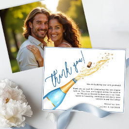Pop van de Bubbly Engagement Party Thank You Card Bedankkaart