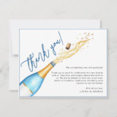 Pop van de Bubbly Engagement Party Thank You Card Bedankkaart (Voorkant)