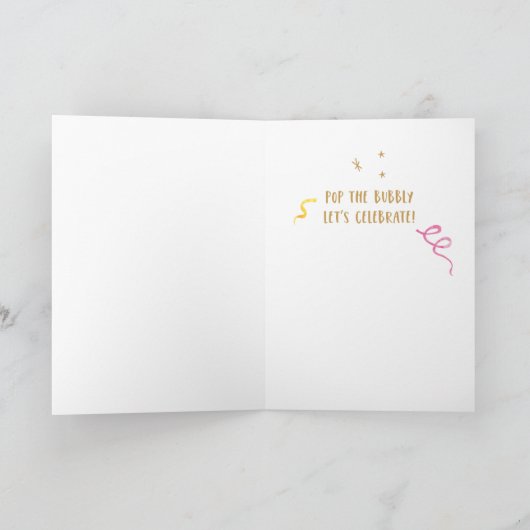 Pop van de Bubbly Kaart (Binnen)