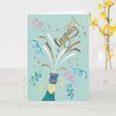 Pop van de Bubbly Kaart (Gele Bloem)