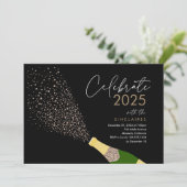 Pop van de Bubbly Nieuwjaarskaart Kaart (Staand voorkant)