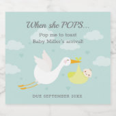 Pop van de bundel sparkling wijnetiket (Enkel label)