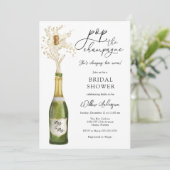 Pop van de Champagne Bridal Shower Kaart (Staand voorkant)