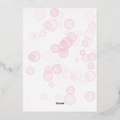 Pop van de Champagne Simple Script Vrijgezellenfee Folie Uitnodiging (Achterkant)