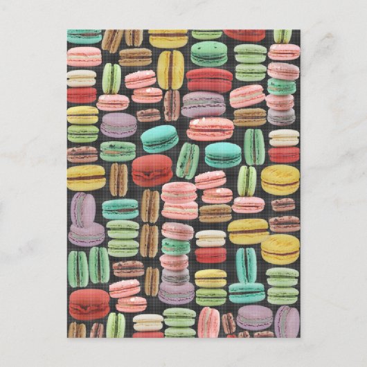 Pop van de Franse Macarons Briefkaart (Voorkant)