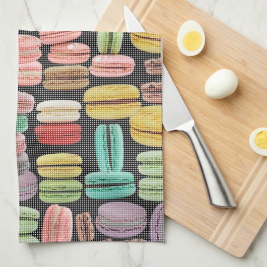 Pop van de Franse Macarons Theedoek (Quarter Fold)