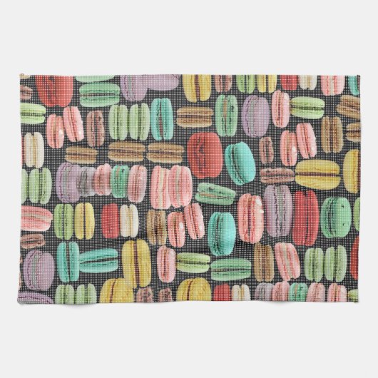 Pop van de Franse Macarons Theedoek (Horizontaal)