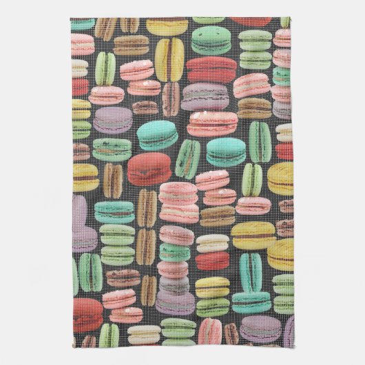 Pop van de Franse Macarons Theedoek (Verticaal)