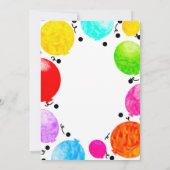 Pop van de kleuren Fun Party ballonnen Birthday Ce Kaart (Achterkant)
