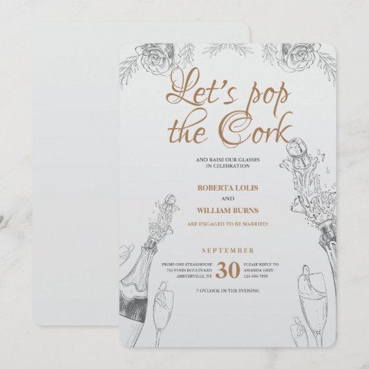 Pop van de uitnodiging van Cork (Voorkant / Achterkant)