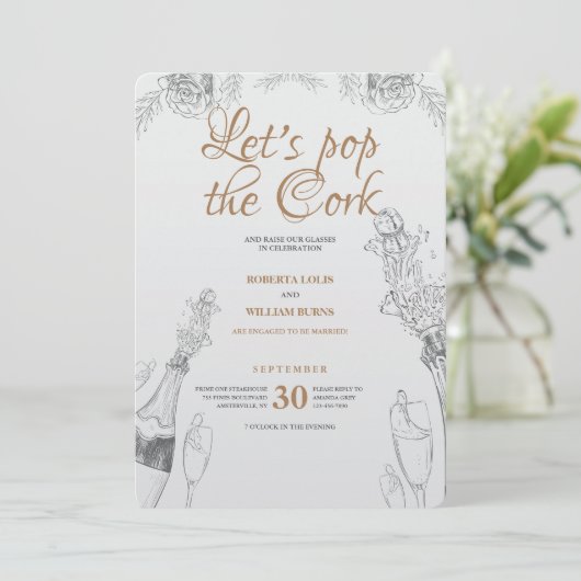 Pop van de uitnodiging van Cork (Staand voorkant)