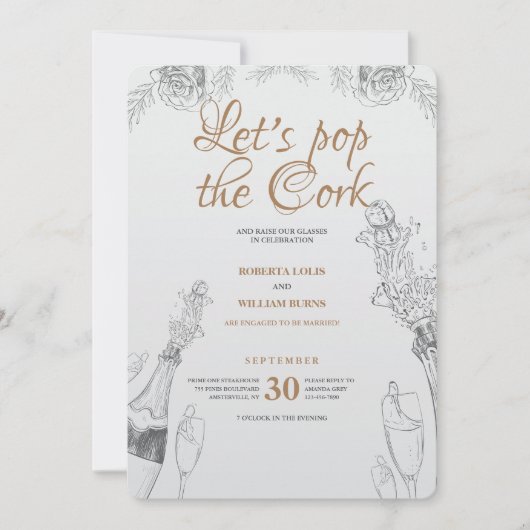 Pop van de uitnodiging van Cork (Voorkant)