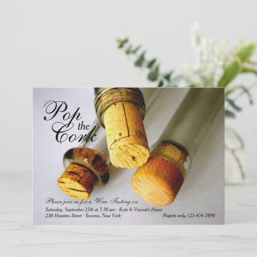 Pop van de uitnodiging van Cork (Staand voorkant)