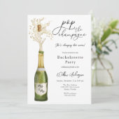 Pop van de uitnodiging van de Champagne Bacheloret (Staand voorkant)