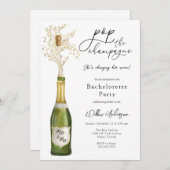 Pop van de uitnodiging van de Champagne Bacheloret (Voorkant / Achterkant)