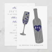 Pop van de Uitnodigingsmarine van de Partij voor d Kaart (Voorkant / Achterkant)