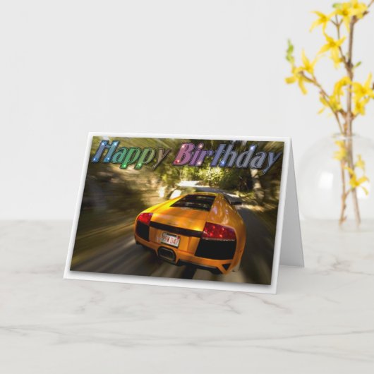 Pop van de Verjaardag van de sportwagen de Kaart (Gele Bloem)