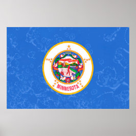 Pop van de vlag van de staat Minnesota Poster