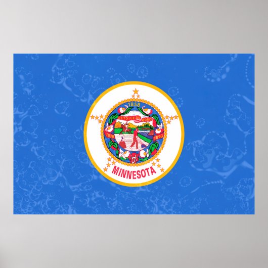 Pop van de vlag van de staat Minnesota Poster (Voorkant)