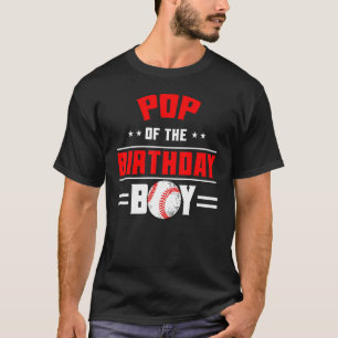 Pop van de wedstrijd Bday peuter-honkbal T-shirt