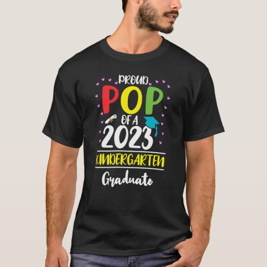 Pop van een categorie van 2023 Afstuderen Kinderga T-shirt (Voorkant)
