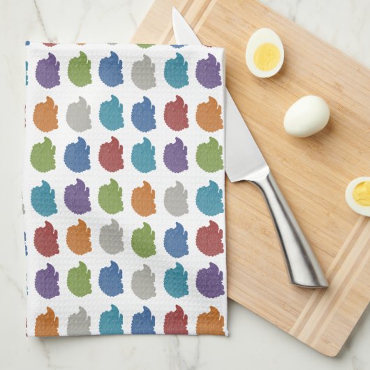 Pop van egel theedoek (Quarter Fold)