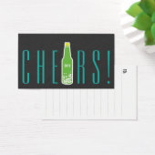 Pop van flessen Nieuw jaar Vakantiedag Label Visitekaartje (Bureau)