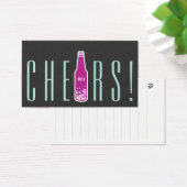 Pop van flessen Nieuw jaar Vakantiedag Label Visitekaartjes (Bureau)