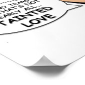 Pop van getikte liefde art zachte cellen poster (Hoek)