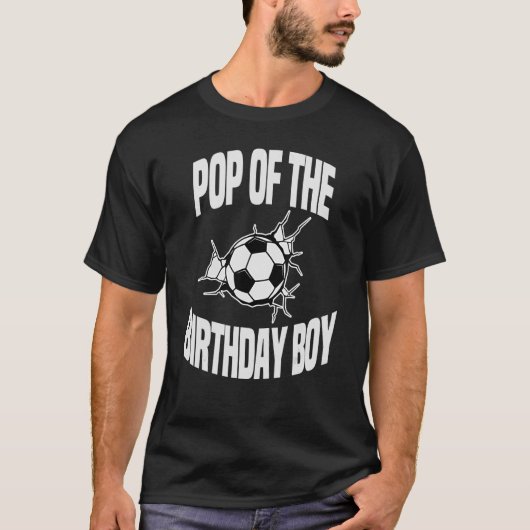 Pop van het 'Birthday Boy Voetbal Team'-onderdeel T-shirt (Voorkant)