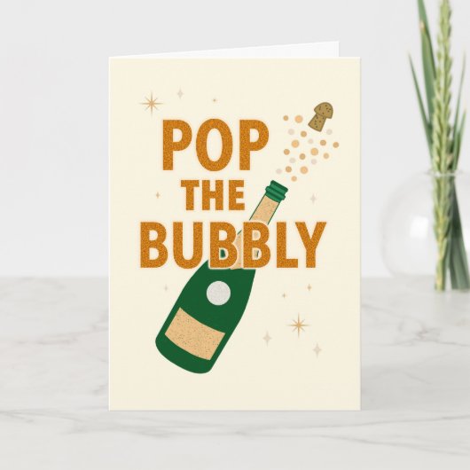 Pop van het Bubbly Celebratory Kaart (Voorkant)