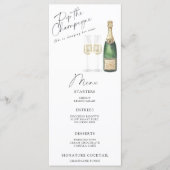 Pop van het Champagne vrijgezellenfeest menu (Voorkant)