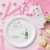 Pop van het Champagne Vrijgezellenfeest Papieren Bordje (Feest)