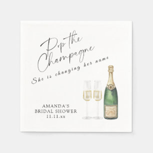 Pop van het Champagne Vrijgezellenfeest Servet