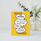 Pop van het stripverhaal aankondigingskaart (Staand voorkant)