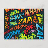 Pop van het stripverhaal aankondigingskaart (Achterkant)