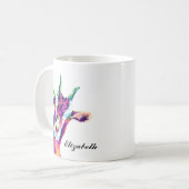 Pop van kleurrijke geit Kunst persoonlijke koffie- Koffiemok (Voorkant links)