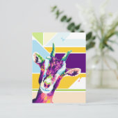 Pop van kleurrijke geiten briefkaart (Staand voorkant)