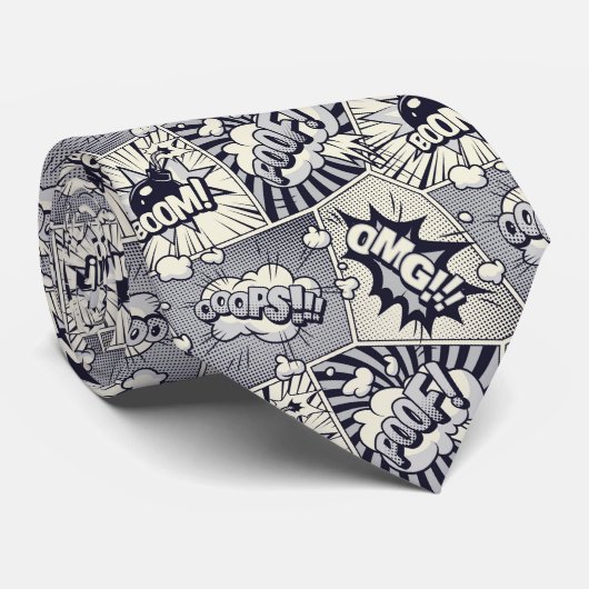 Pop van komische boeken Kunst Stropdas (Opgerold)