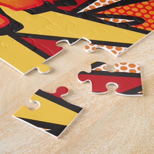 Pop van komische boeken legpuzzel (Zijkant)