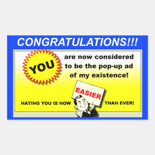 Pop van mijn leven grappige sticker (Voorkant)