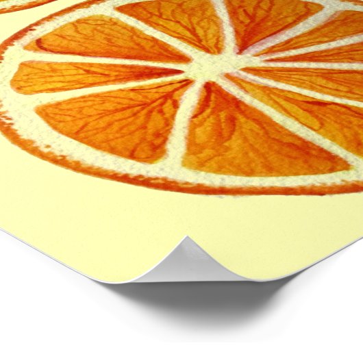 pop van Oranje snijvruchten Poster (Hoek)