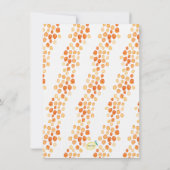 Pop van Red Floral Bridal Shower Invitation Kaart (Achterkant)