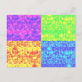 Pop van regenboogballetjes briefkaart