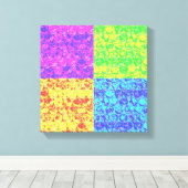 Pop van regenboogballetjes canvas afdruk (Insitu (Houten vloer))