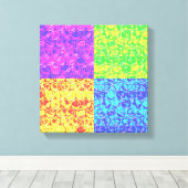 Pop van regenboogballetjes canvas afdruk (Insitu (Houten vloer))