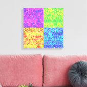 Pop van regenboogballetjes canvas afdruk (Insitu (Woonkamer))